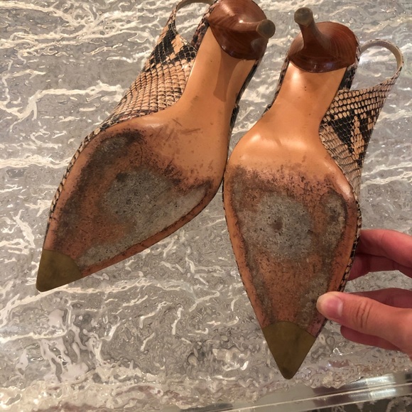 Snake Skin Patterned Stuart Weitzman Heels - Picture 6 of 6